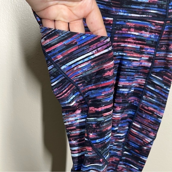 Lululemon Fast & Free 7/8 Tight II *Nulux 25" Hinshu Alpine White Multi Leggings - Picture 5 of 10